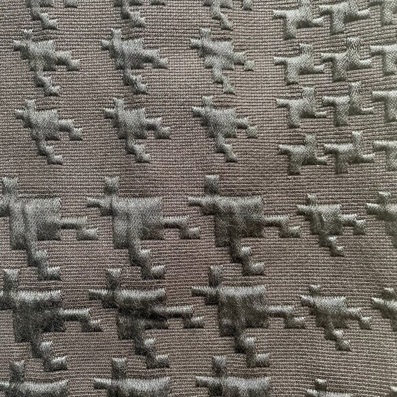 Turnover black Skirt cotton viscose textured houndstooth size 6 back zipper - Picture 4 of 5